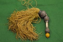 A set of colourful worry beads.