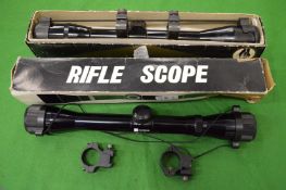 Two telescopic sights.