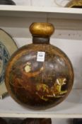 An Indian painted metal vessel.
