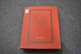 Postcard album and contents, quantity of loose cards, cigarette cards etc.