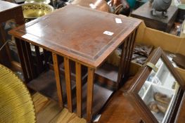 A mahogany table top revolving bookcase.
