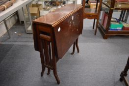 A mahogany Pembroke table.
