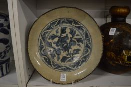 A 19th century Chinese blue and white porcelain dish.