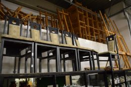 A set of six stylish and unusual dining chairs.