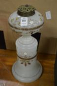 Decorative opaque glass lamp base.