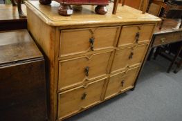 A 19th century pine chest of drawers.