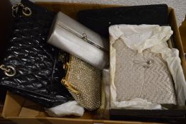 Ladies handbags and evening bags.