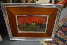 Three decorative oil paintings.