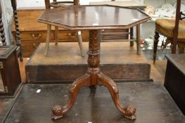 A Georgian style mahogany octagonal shaped tripod table.