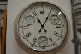 A large multi-dial clock.