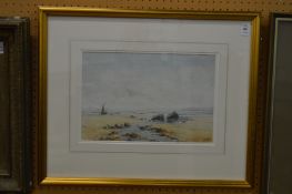 M Sim, Of the Cornish Coast, watercolour.