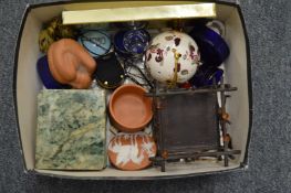 A box of miscellaneous collectables.