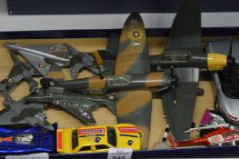 Corgi di-cast aeroplanes and other collectables to include playing cards, stamps.