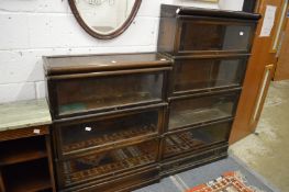 Two oak Globe Wernicke style bookcases.