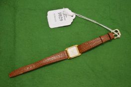 A Ladies Omega wrist watch (lacking winding crown).