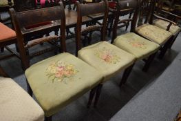 Three rope twist back dining chairs.