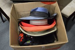 Ladies hats, embroidered throw etc.