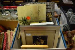 Decorative Oriental lacquer panels and other collectables.