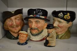 Doulton character jugs.