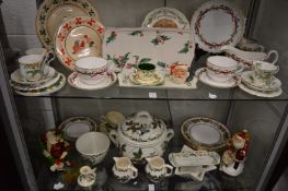 A large collection of Christmas themed china to include Portmeirion tureen and cover.