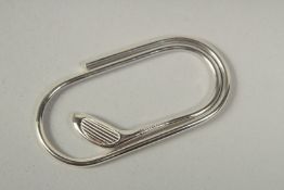A .925 silver golf club money clip.