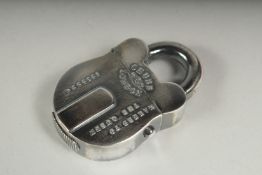 A silver plate padlock vesta.