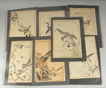 A PORTFOLIO OF JAPANESE WOODBLOCK PRINTS OF VARIOUS BIRDS, (13).