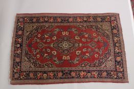 A FINE PERSIAN KASHAN RUG.