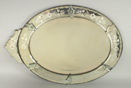 A GOOD VENETIAN MIRROR. 31ins x 22ins.