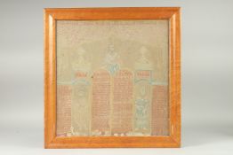 A GOOD 18TH CENTURY RELIGIOUS NEEDLEWORK PICTURE 