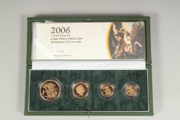 THE ROYAL MINT. 2006, UNITED KINGDOM GOLD PROOF FOUR COIN SOVEREIGN COLLECTION. Certificate No.