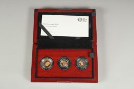 THE ROYAL MINT. THE SOVEREIGN 2018 PREMIUM THREE GOLD COIN PROOF SET. No. 0171. Double sovereign,