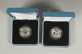 THE ROYAL MINT. 2006 & 2007 SILVER PROOF £1.00 COINS. Boxed (2).