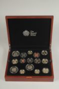 THE ROYAL MINT. THE 2014 UNITED KINGDOM PREMIUM PROOF COIN SET. No. 0419. Fourteen coins from £5.