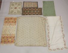 SEVEN VARIOUS EMBROIDERIES.