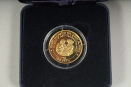 1997 VANUATU GOLD PROOF 100VATU. 7.776gms boxed.