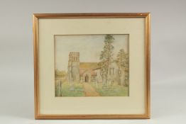 Henry James Sage (1868-1953) Shalford Church, watercolour 9