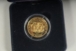 REPUBLIC OF THE GAMBIA 1986 150 DALASIS.14CT GOLD 7.726gms, boxed