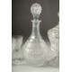 A GOOD CUT GLASS SHERRY DECANTER AND STOPPER, SIX GLASSES AND BOWL AND COVER.(8). - Image 3 of 5