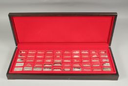 GREAT BRITISH LOCOMOTIVES. A SET OF FIFTY ONE OUNCE SILVER TABLETS, depicting Locomotives from