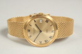 A PATEK PHILIPPE, I O S MILLION DOLLAR 18CT GOLD WRISTWATCH. Inscribed: MILLION DOLLAR ASSOCIATE I O