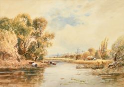 Henry John Kinnaird (1861-1929) British, a view of the Thames, watercolour, signed, 13.5
