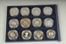 QUEEN ELIZABETH THE QUEEN MOTHER. 9 VARIOUS COINS and 3 others in a tray.