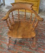 Early 20th century smoker's bow chair