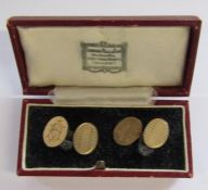 9ct gold cufflinks - total weight 5.51g