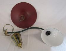 Swan neck light and 2 hanging lights