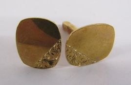 9ct gold cufflinks fronts hallmarked 375