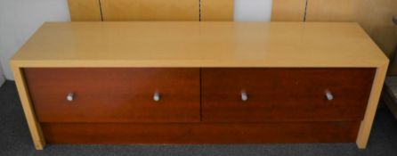 *2 base units with 4 red drawers each 180cm wide x 47cm deep