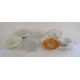Collection of glass bowls, orange Carnival ware bowl and vintage cooking bowls and pan - Image 1 of 4