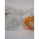 Collection of glass bowls, orange Carnival ware bowl and vintage cooking bowls and pan - Image 3 of 4